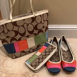 Coach Set: Purse, Wallet, Flats